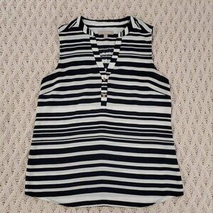 Banana Republic Sleeveless Striped Rivi Tunic Blouse